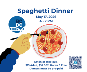 Spaghetti Dinner May 17th 4 - 7 pm